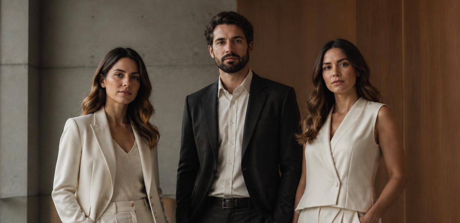Equipe clínica da Joy Aurum em ambiente de concreto e madeira